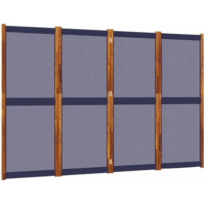 vidaXL Paraván 280 × 180 cm tmavě modrý 4dílný 4003360