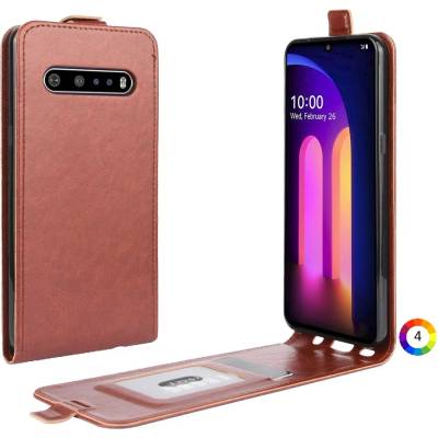 LG V60 ThinQ 5G Flip3 Кожен Калъф и Протектор