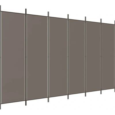 vidaXL 6dílný paraván antracit 300 x 220 cm látka