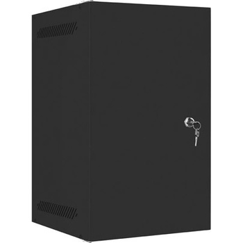 Lanberg rack cabinet 10 wall-mount 9U / 280x310 self-assembly flat pack with metal door black (WF10-2309-00B)