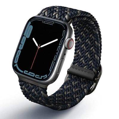 Aspen Adjustable Braided Band - текстилна каишка за Apple Watch 42мм, 44мм, 45мм (син)