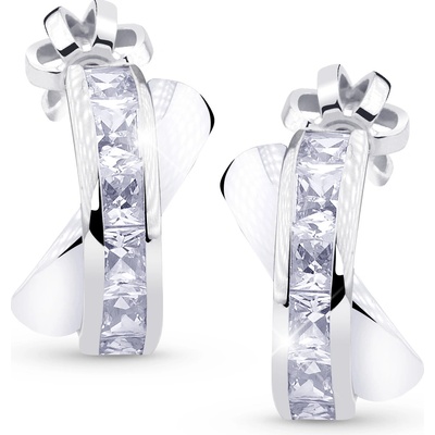 Cutie Jewellery Nadčasové polkruhové náušnice z bieleho zlata Z5023-30-10-X-2