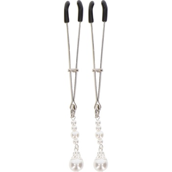 Image 1 of Taboom Tweezers with Pearls Silver