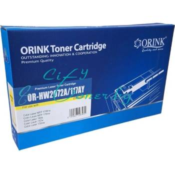 Compatible Hp w2072a-117a y orink Съвместима тонер касета (w2072a-117a y)