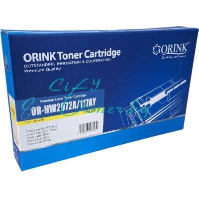 Compatible Hp w2072a-117a y orink Съвместима тонер касета (w2072a-117a y)