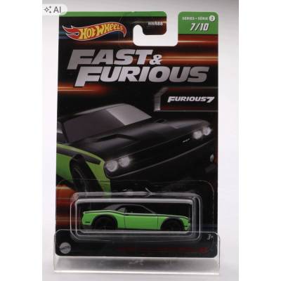 Mattel Hot Wheels Dodge Challenger Drift Car Rychle a zběsile 1:64