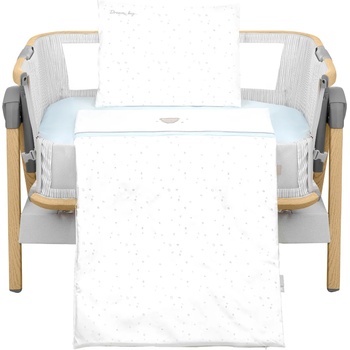 KikkaBoo Бебешки спален комплект за мини-кошара 3ч Dream Big Blue (41101030165)