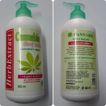 HerbExtract Cannabis tělový balzám s konopným olejem 500 ml