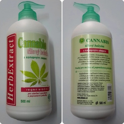 HerbExtract Cannabis tělový balzám s konopným olejem 500 ml – Zboží Mobilmania
