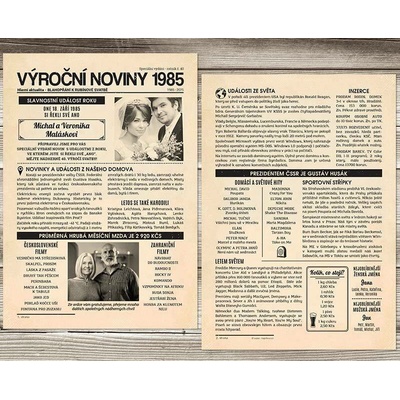 Noviny k výročí svatby 1985