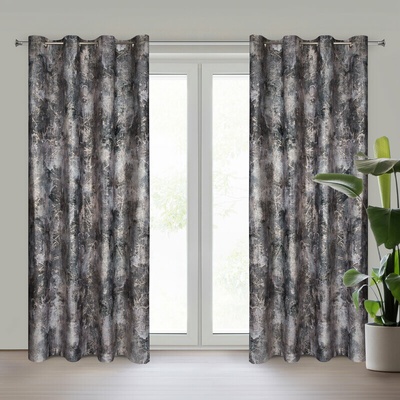 Takoy Zamatový záves ESTER zdobený patinovým vzorom 140 x 250 cm-HF-460578 | 140 x 250 cm