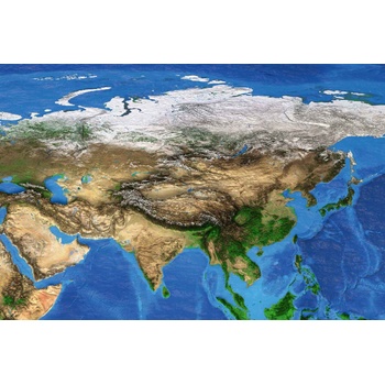 DIMEX ART s. r. o Флизелинов фототапет сателитна карта 375 x 250 см