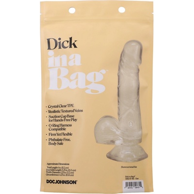 Doc Johnson in a Bag Dildo 6"/15 cm Transparent