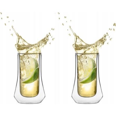 Design Sklenička Vialli Soho čirá s dvojitou stěnou 2 x 60 ml