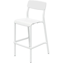 Záhradná barová stolička Ferne plastová biela 107,5 x 54,5 x 37 cm FRIK5511-S449