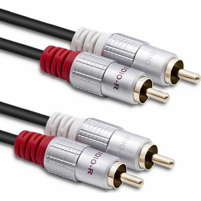 Qoltec RCA (Cinch) x2 - RCA (Cinch) x2 kábel 3m čierny (1_789339)