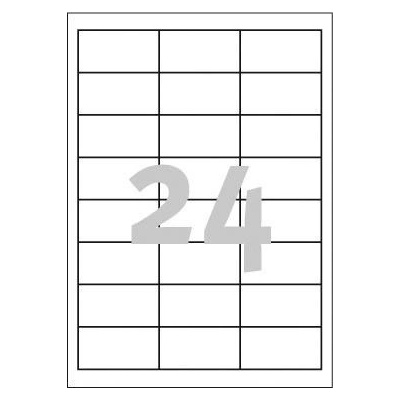 Etikety univerzálne 64,6x33,8mm Avery A4 100 hárkov