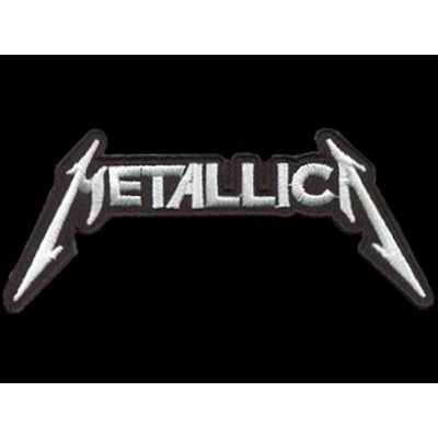 Nášivka METALLICA slim white vyšívaná zažehlovací