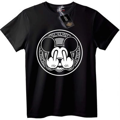 NOONEBRAND Тениска с Mickey Mouse Знак за мир - 2XL, Black