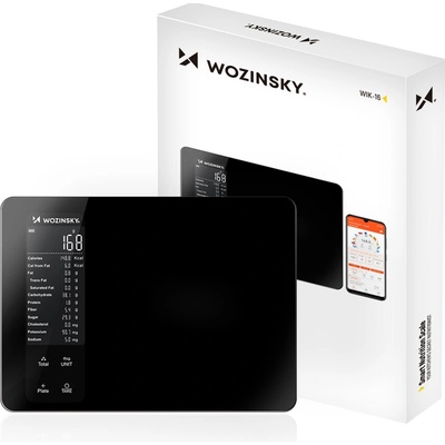 Wozinsky WIK-16 chytrá kuchyňská váha s Bluetooth a nutriční analýzou, černá – Hledejceny.cz