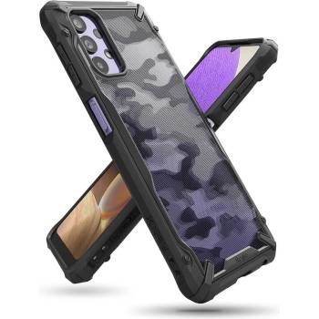 Ringke Противоударен Калъф за SAMSUNG A32, RINGKE Fusion X Camo Case, Черен (8809785454150)