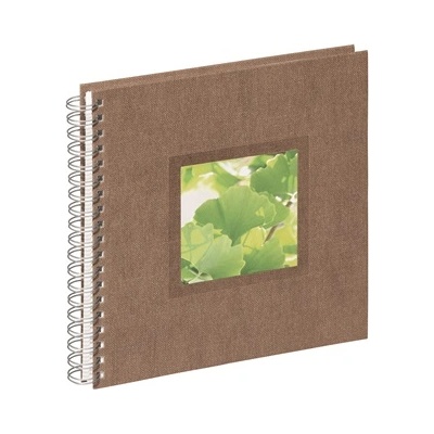 PAGNA Фотоалбум Pagna Nature Ginkgo 24x25cm от плат със спирала в кафяво P1219311 (P1219311)