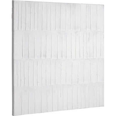 Šedo bílý obraz Kave Home Basilisa 90 x 90 cm