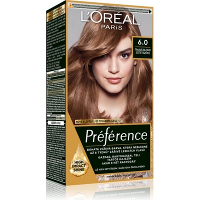L'Oréal Préférence боя за коса цвят 6.0 Dark Blonde
