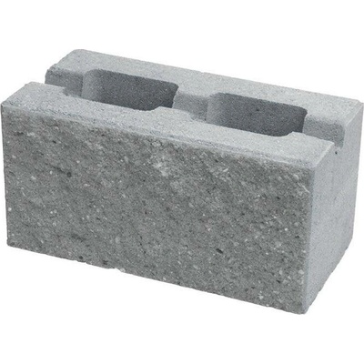 Tvárnice plotová štípaná CS Blok 20 s prořezem šedá 200×400×200 mm