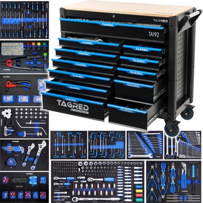 Tagred Работна количка с инструменти performance, 12 чекмеджета, 713 бр. , ta192 (ta192)