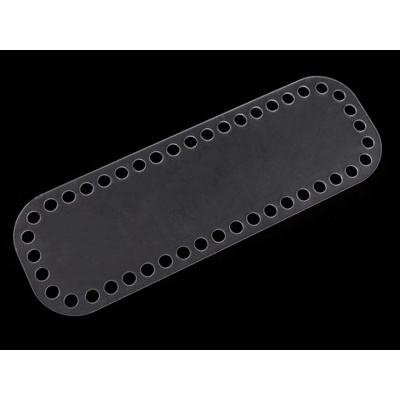 Plastové dno na háčkování / výrobu košíků 10x30 cm transparent 1 ks