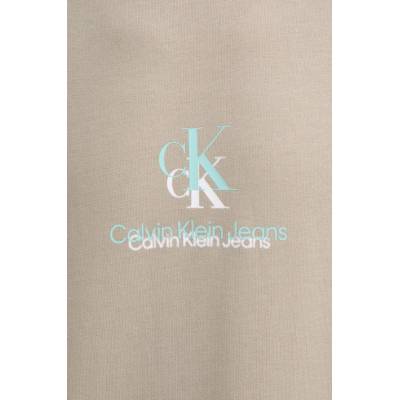 Calvin Klein Памучен суичър Calvin Klein Jeans в бежово с принт J30J327470 (J30J327470)