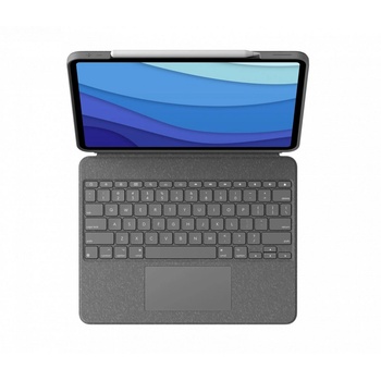 Logitech Combo Touch QWERTY Американски международен език Smart Connector Сив (920-010257) (920-010257)