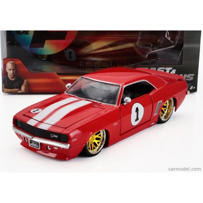 Jada Chevrolet Camaro N 1 Racing Coupe 1969 Červená Bílá 1:24