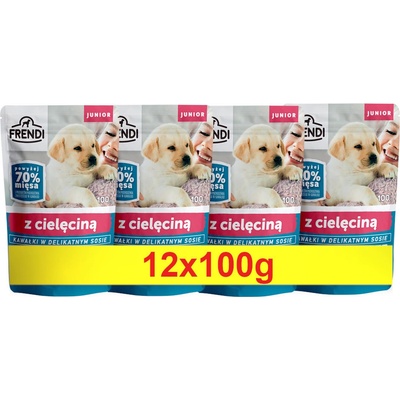 Frendi Junior Kúsky v jemnej omáčke s teľacím mäsom 12 x 100 g