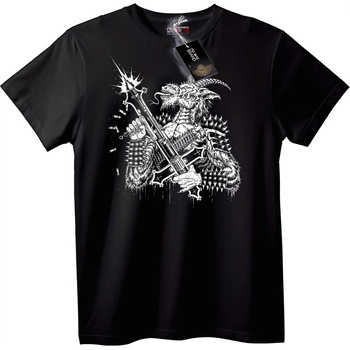 NOONEBRAND Тениска Дракон и Пушка - 7XL, White