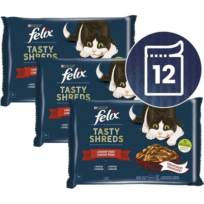 FELIX Капсули FELIX Tasty Shreds вкусен избор в сос 12 x 80 г