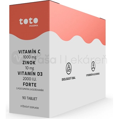 Toto Vitamín C + Zinok + D3 90 kapsúl