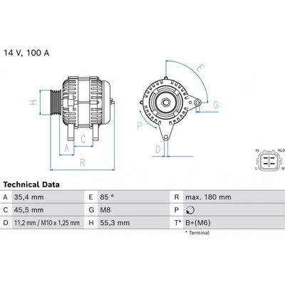 Alternátor BOSCH 0 986 087 240