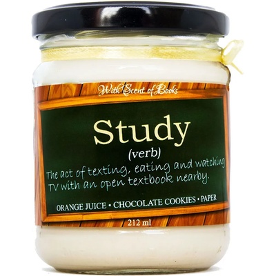 With Scent of Books Ароматна свещ - Study, 212 ml (STUDY212ml)