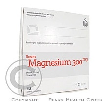 Rosen Magnesium 300 mg perlivé pastilky 20 ks