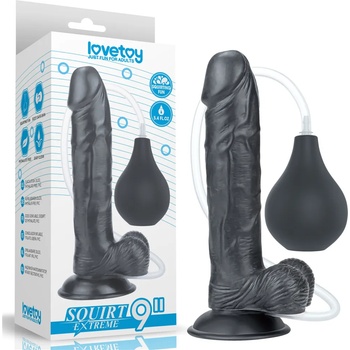 Image 1 of Lovetoy Squirt Extreme Dildo 9" Black