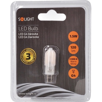 SOLIGHT LED žiarovka G4 1,5W teplá biela WZ323-1