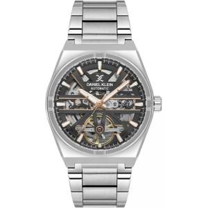 Daniel Klein DK. 1.14268-3 - Мъжки часовник, Skeleton, Автомат, 42.5mm, 5 ATM, Сив Часовници