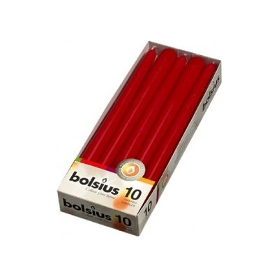 Bolsius Konická Bordo 24 x 245 mm 10 ks