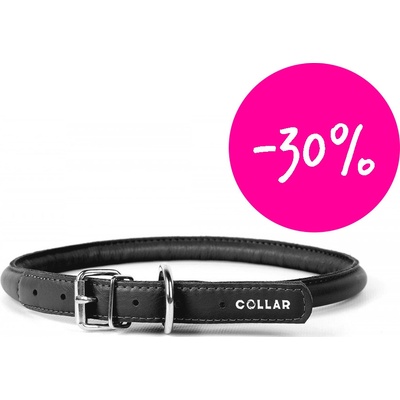 CoLLaR Obojek kožený Glamour ROUND