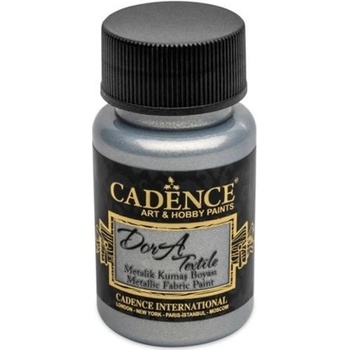 Farba na textil CADENCE DORA 50 ml metalická strieborná