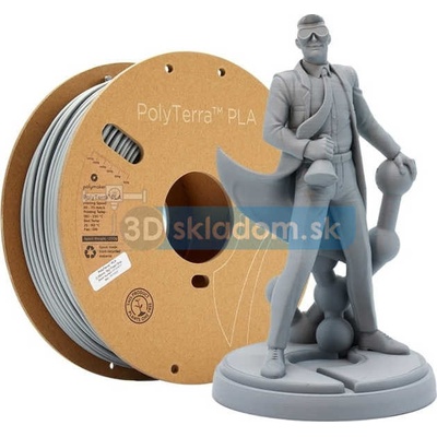 Polymaker PLA PolyTerra SIVÁ 1,75mm 1 kg