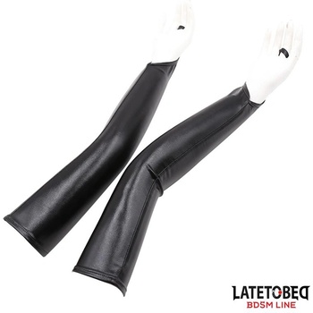 Image 1 of LateToBed BDSM Line Single Finger Gloves Black