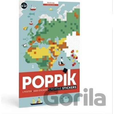 Poppik Samolepkový plagát - Mapa sveta